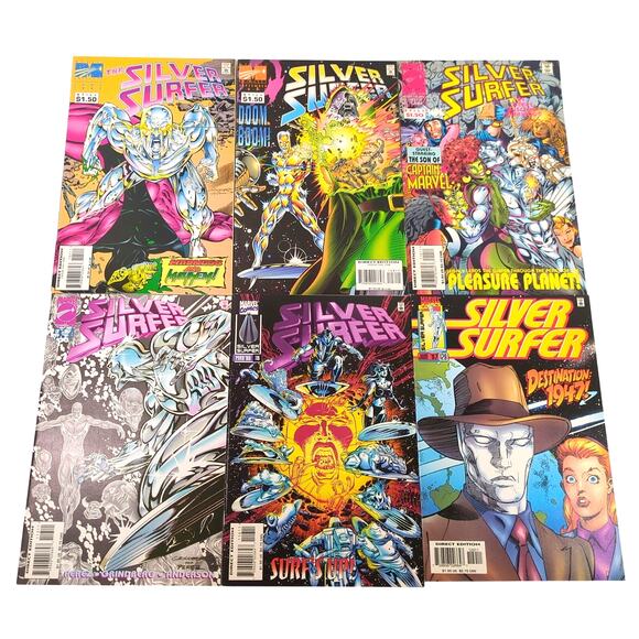 Silver Surfer Lot of 6 105 108 110 114 116 129 Marvel Comics VF 1995-1998 - Picture 1 of 5